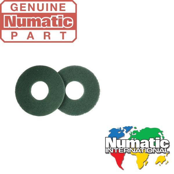 Numatic 225mm Green Floor Pads – Pack of 10 for NCU244NX Scrubber Drier (912352)